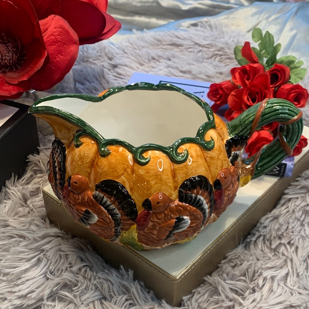 🌹Cooks Club • Quality & Design China • Vintage Hand Painted Turkey Serving Cup